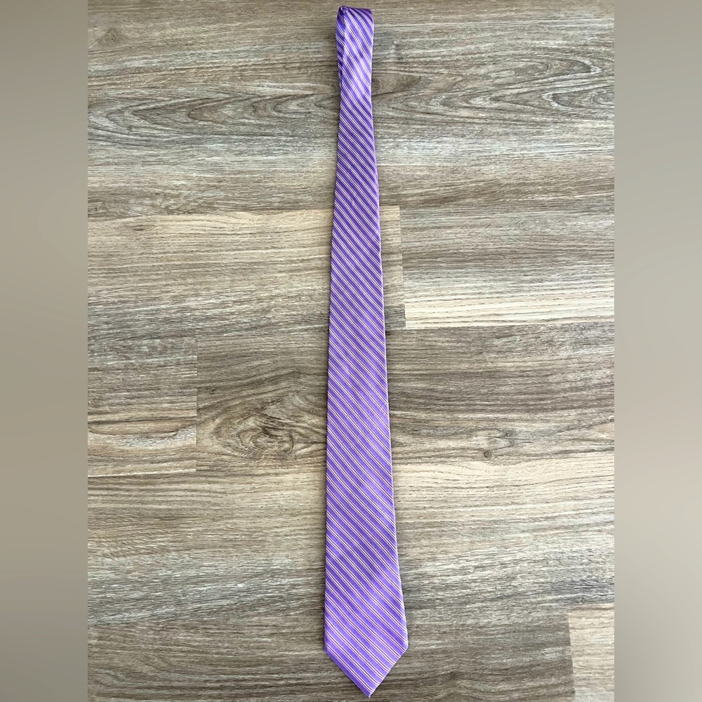 Calvin Klein Purple Striped Tie